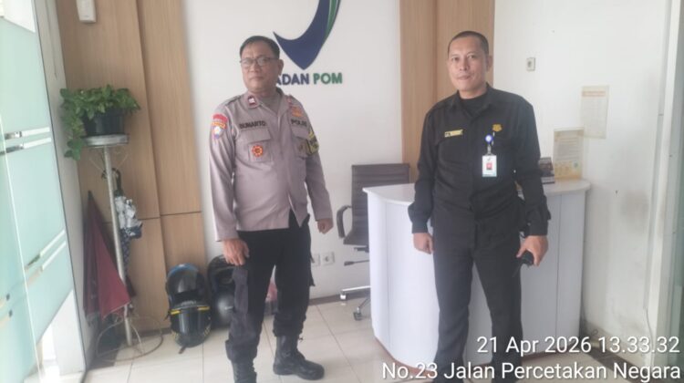 Patroli dan Sambang Gedung BPOM, Polisi Perkuat Kewaspadaan dan Kondusifitas Wilayah Johar Baru