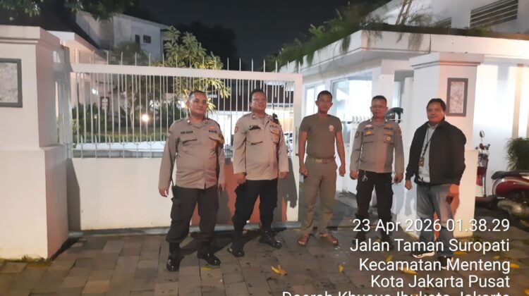 Pengamanan Ditingkatkan di Jalan Taman Suropati, Patroli Menteng Jaga Kawasan Elit Tetap Kondusif
