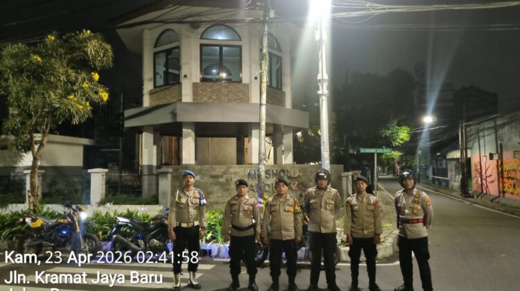 Sisir Titik Rawan Dini Hari, Patroli Cipta Kondisi Polsek Johar Baru Pastikan Wilayah Tetap Kondusif