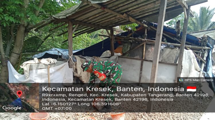 Kodim 0510/Tigaraksa Bangun Jembatan Garuda 120 Meter Di Kresek