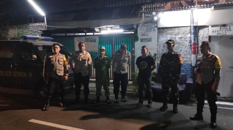 Polsek Senen gelar patroli gabungan 3 pilar antisipasi gangguan kamtibmas