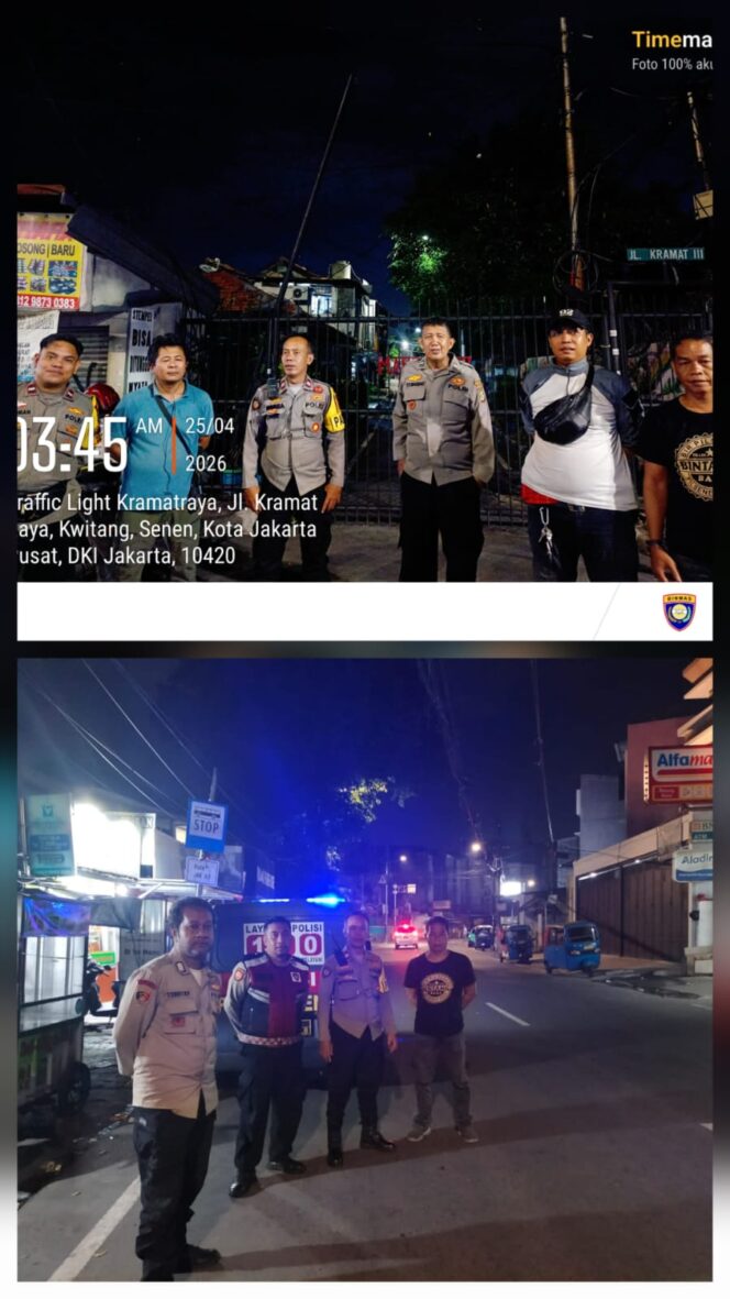 
					Polsek Senen Intensifkan Patroli dan Ploting Dini Hari, Antisipasi Tawuran hingga Kejahatan Jalanan