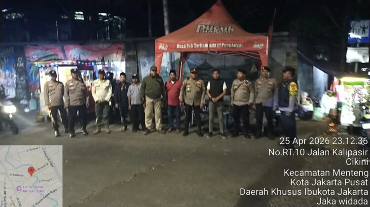 Batas Kwitang–Kalipasir Dijaga Ketat, Patroli Cipkon Menteng Tekan Potensi Tawuran