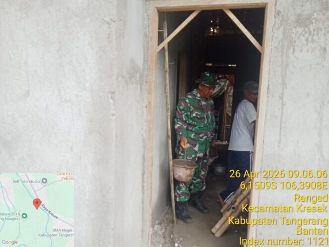 
					Progres 87% RTLH Kodim 0510, Babinsa Turun Langsung