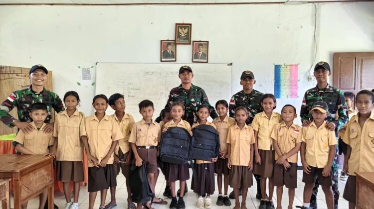 Yonarmed 12 Kostrad Peduli Pendidikan, Hadirkan Semangat Baru di Perbatasan