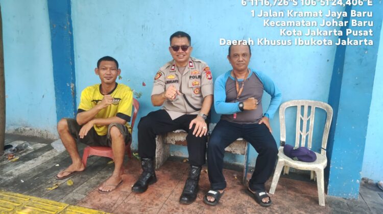 Sambangi Permukiman Johar Baru, Polisi Ajak Warga Jaga Guyub dan Cegah Tawuran