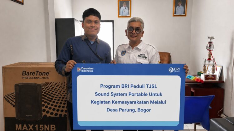 BRI Kanca Pamulang Salurkan Bantuan Sound System Portable melalui Program BRI Peduli TJSL untuk Desa Parung, Bogor