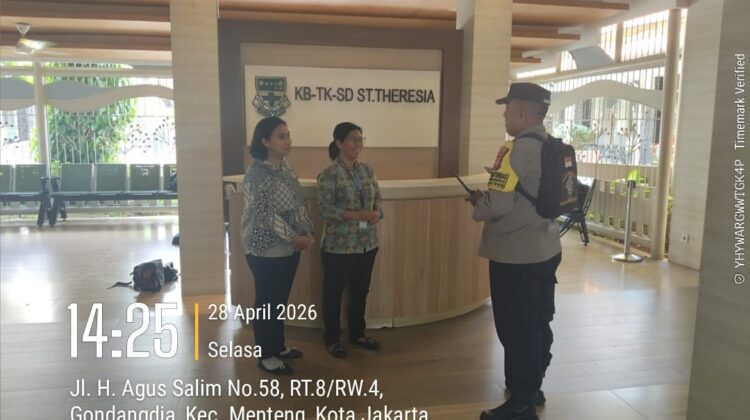 Bhabinkamtibmas Gondangdia Sambangi SD Santa Theresia, Tekankan Pengawasan Siswa Dari Pengaruh Negatif Medsos