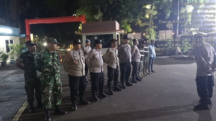 Apel Patroli Cipkon Menteng Dipimpin Kanit Binmas, Patroli Malam Ditingkatkan