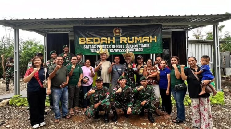 Cepat Dan Peduli, Yonarmed 12 Kostrad Selesaikan Pembangunan Rumah Dalam 12 Hari