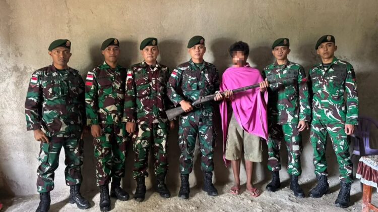 Yonarmed 12 Kostrad Hadirkan Rasa Aman, Senjata Lama Diserahkan Warga