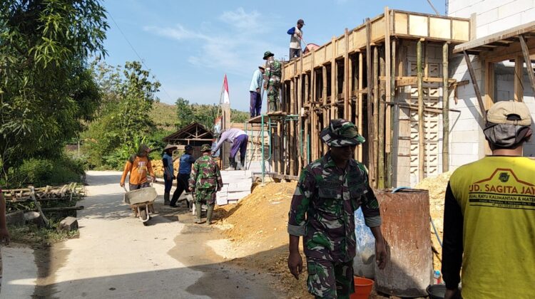 Gotong-royong adalah kunci keberhasilan Satgas TMMD Reguler 128 Kodim 0718/Pati.