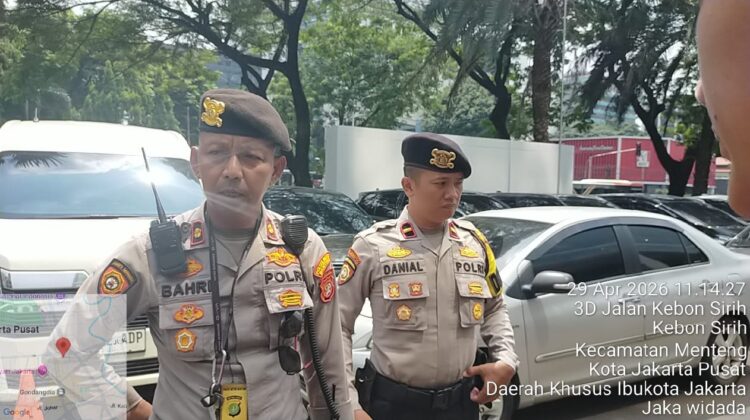 Pengamanan Aksi Demokrasi Kita, Polsek Menteng Siagakan 44 Personel di Kantor BGN Kebon Sirih