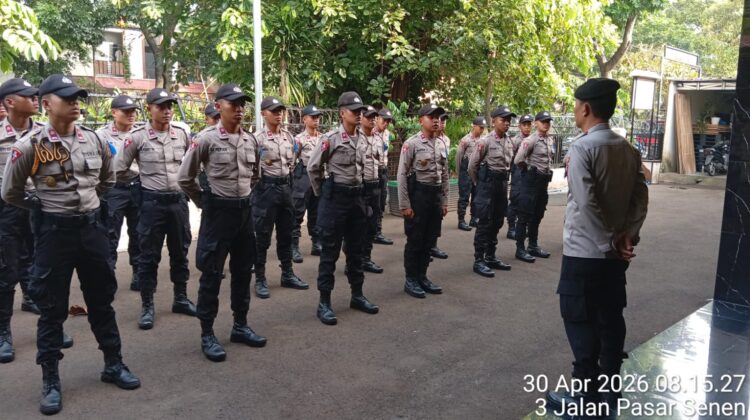 Apel Pagi Siswa Bintara Polri di Polsek Senen, 24 Personel Hadir Lengkap