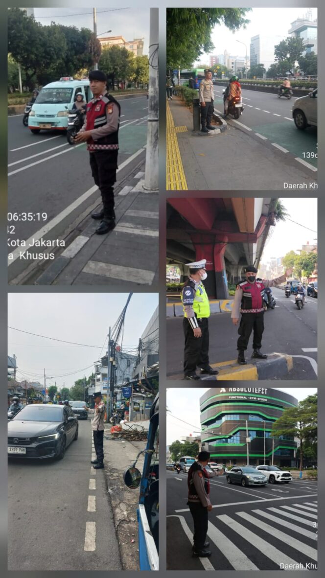 
					Polsek Senen Laksanakan Pengaturan Lalin Pagi, Arus Ramai Lancar dan Kondusif