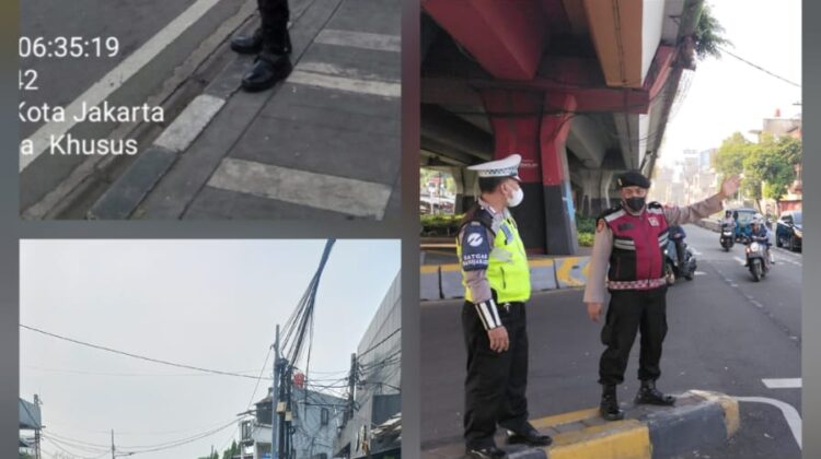 Polsek Senen Laksanakan Pengaturan Lalin Pagi, Arus Ramai Lancar dan Kondusif