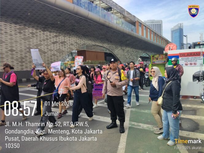 
					May Day 2026 Aman, Polisi Perketat Pemantauan di Halte Pullman Thamrin