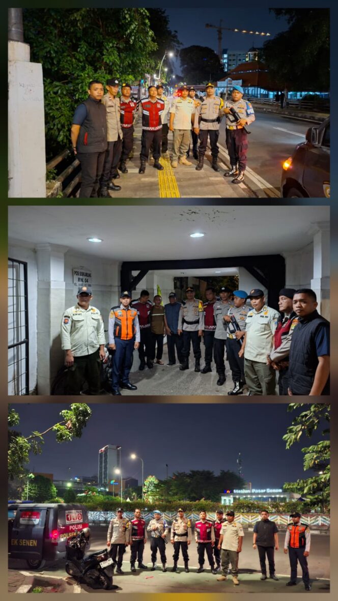 
					Polsek Senen Gelar Patroli Gabungan Tiga Pilar, Antisipasi Gangguan Kamtibmas