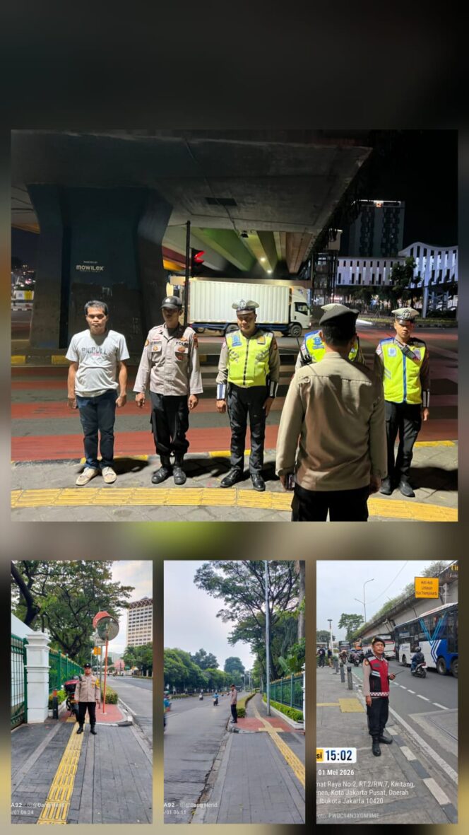 
					Polisi Lakukan Ploting Personel di Kramat Raya hingga Tugu Tani untuk Antisipasi Pergerakan Massa Buruh