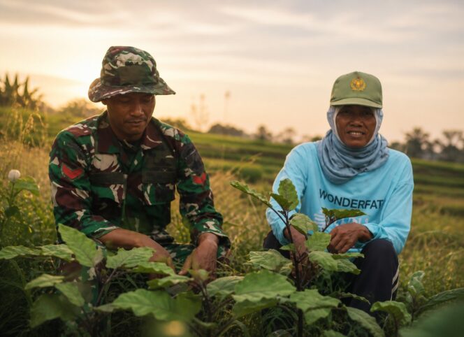 
					Kebersamaan di Lahan Terong, Petani Desa Godo Rasakan Dampak Nyata TMMD