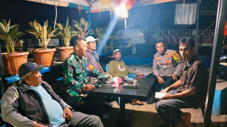 TNI-Polri Bersama Warga Perkuat Keamanan Lingkungan Lewat Giat Siskamling di Bendungan Hilir