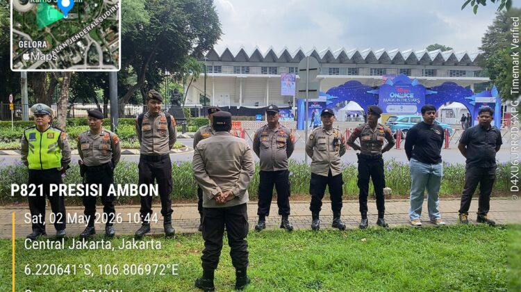 Polsek Metro Tanah Abang Bersama Personel Gabungan Amankan “Disney On Ice” di Istora Senayan