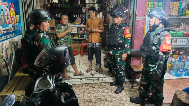 Patroli Malam Koramil 07/Cipayung Bersama Komduk, Perkuat Keamanan dan Cegah Tawuran di Lubang Buaya