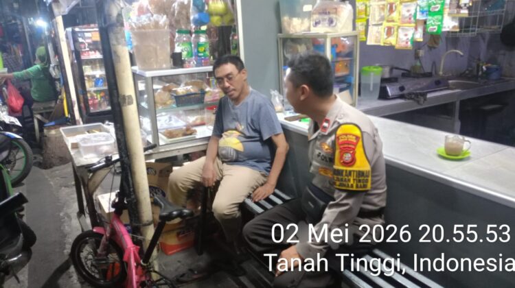 Malam Intensifkan Sambang Satkamling RW 02 Tanah Tinggi, Nongkrong Malam Dibubarkan Humanis