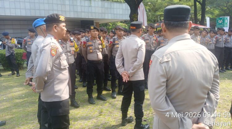 Kapolsek Johar Baru Pimpin Apel Pengamanan Aksi Unjuk Rasa di Kementerian