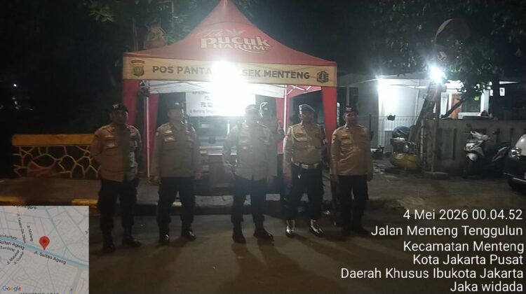 Patroli Intensif di Batas Menteng–Tenggulun, Polsek Metro Menteng Antisipasi Gangguan Kamtibmas Malam Hari
