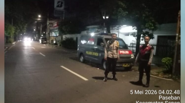 Polsek Senen Intensifkan Patroli Menjelang Pagi, Antisipasi Tawuran hingga Kejahatan Jalanan