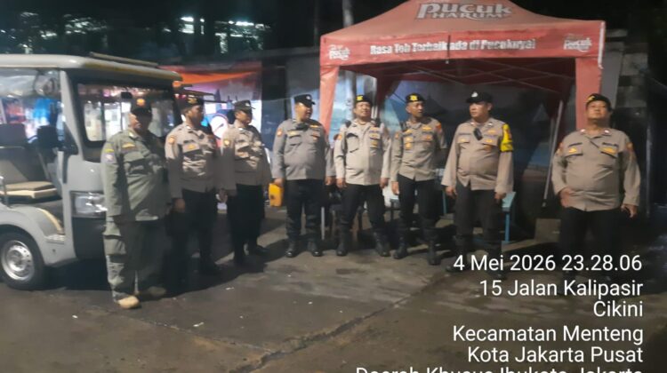Perbatasan Kwitang–Kalipasir Dipantau, Patroli Cipkon Menteng Tekan Gangguan Kamtibmas
