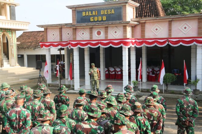 
					Dansatgas Pimpin Apel Pagi Personel Satgas TMMD KE 128 Kodim 0718/Pati