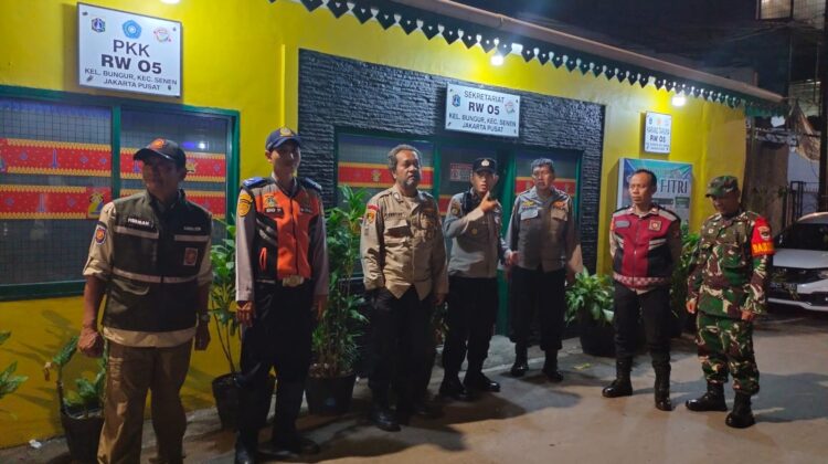Patroli Gabungan Tiga Pilar di Senen, 15 Personel Dikerahkan Jaga Kamtibmas