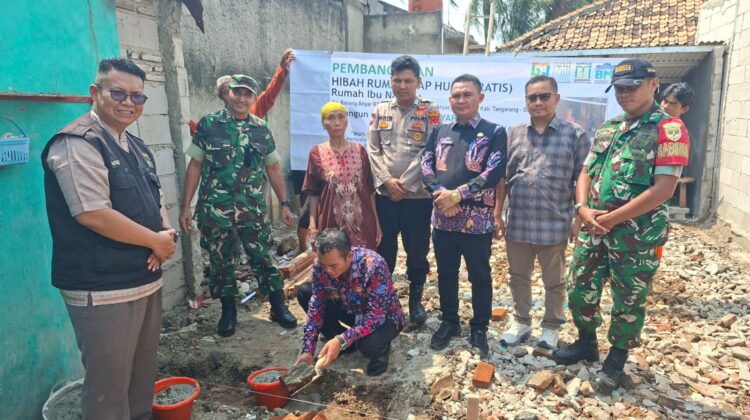 Danramil Mauk Hadiri Peletakan Batu Pertama Rumah Hibah BMI