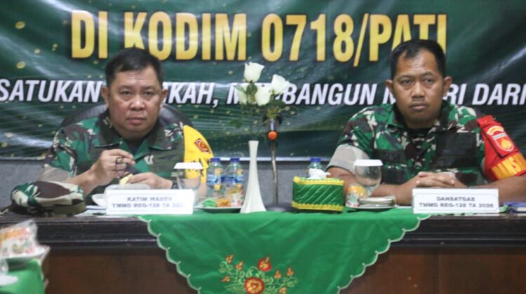 Kunjungan Tim Wasev TMMD Reguler ke-128, Dansatgas Kodim Pati Paparkan Progres Pembangunan