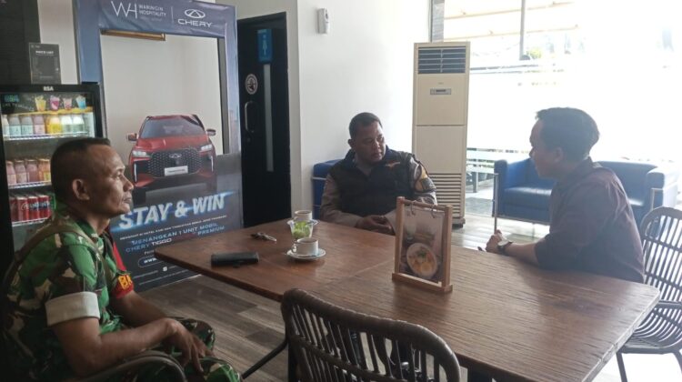 Sinergitas Bhabinkamtibmas Karang Anyar dan Babinsa Sambangi Hotel 88, Pastikan CCTV Berfungsi