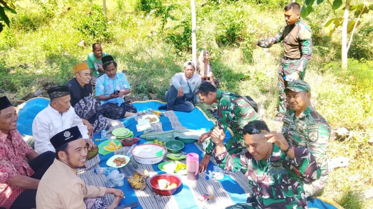 Satgas TMMD Reguler 128 Mengikuti Acara Do’a Bersama Dengan Masyarakat