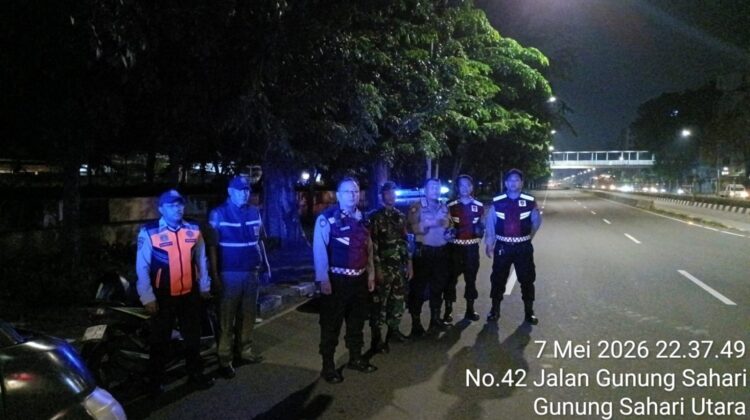 Patroli Mobile 3 Pilar Sawah Besar Sisir Titik Rawan Tawuran dan Balap Liar Jelang Tengah Malam