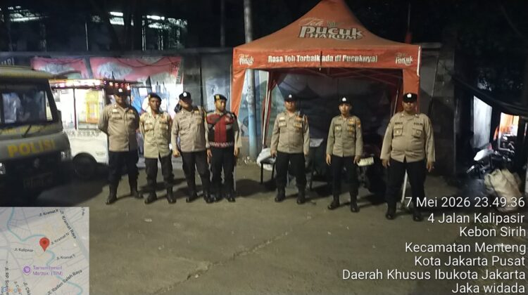 Perbatasan Kwitang–Kalipasir Dijaga Ketat, Patroli Cipkon Menteng Antisipasi Kejahatan Malam Hari
