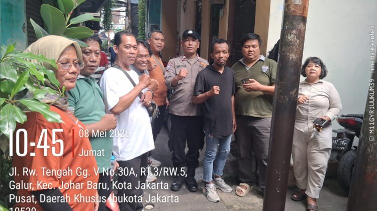 Peduli Generasi Sehat, 3 Pilar Kelurahan Galur Kompak Kawal Posyandu dan Kamtibmas