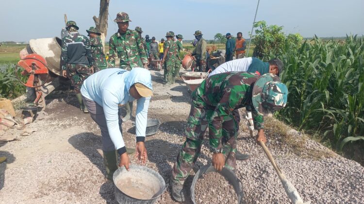 Betonisasi Jalan TMMD 128 Capai 66,31 Persen, Akses Warga Desa Godo Kian Membaik
