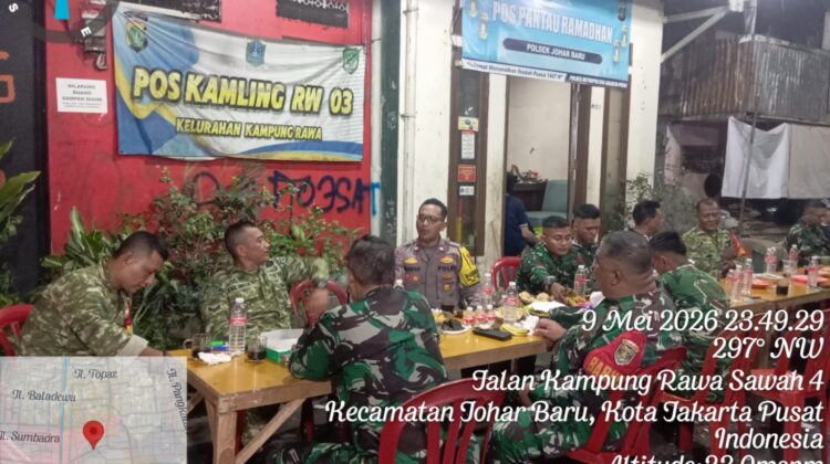 Sinergi TNI-Polri dan Warga Kampung Rawa Perkuat Siskamling, Cegah Tawuran dan Kejahatan Malam Hari