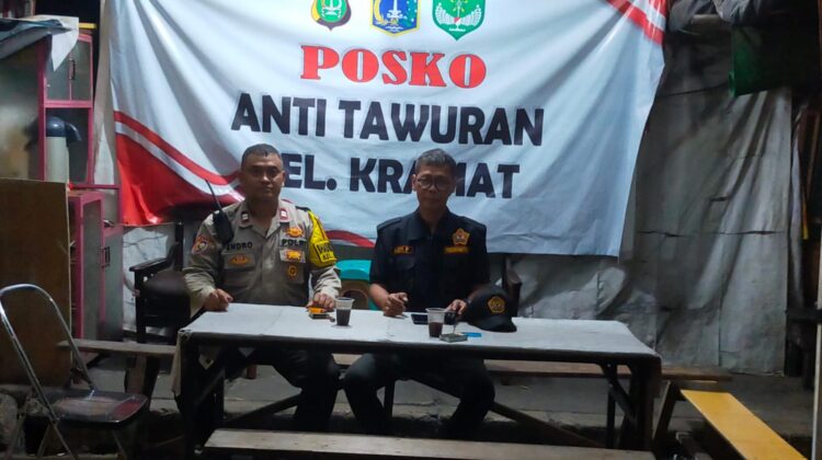 Patroli Gabungan Tiga Pilar, Polsek Senen Antisipasi Tawuran dan Gangguan Kamtibmas