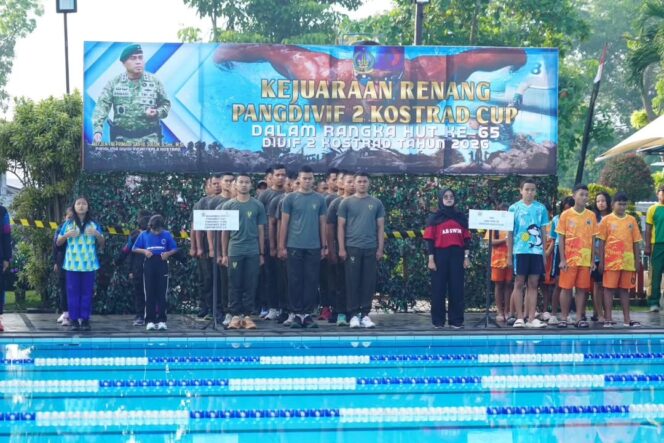 
					Pangdivif 2 Kostrad Resmi Buka Kejuaraan Renang Divif 2 Kostrad 2026