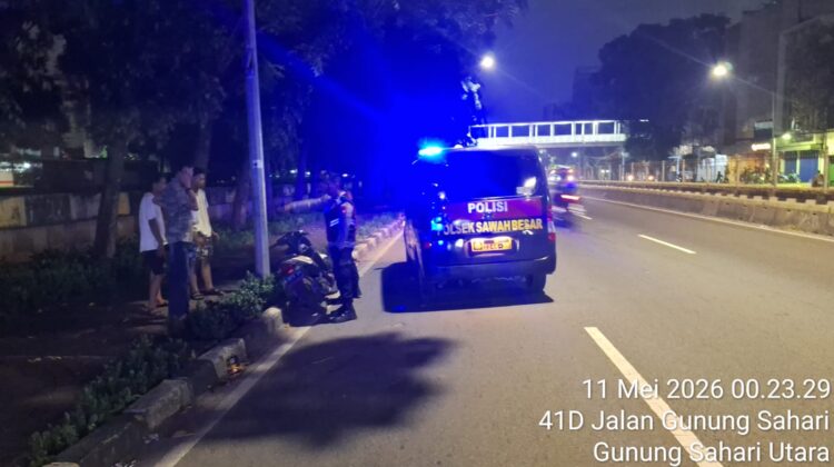 Kapolsubsektor Pasar Baru Polsek Sawah Besar” Cepat Bergerak Bubarkan Balap Liar di Gunung Sahari Raya
