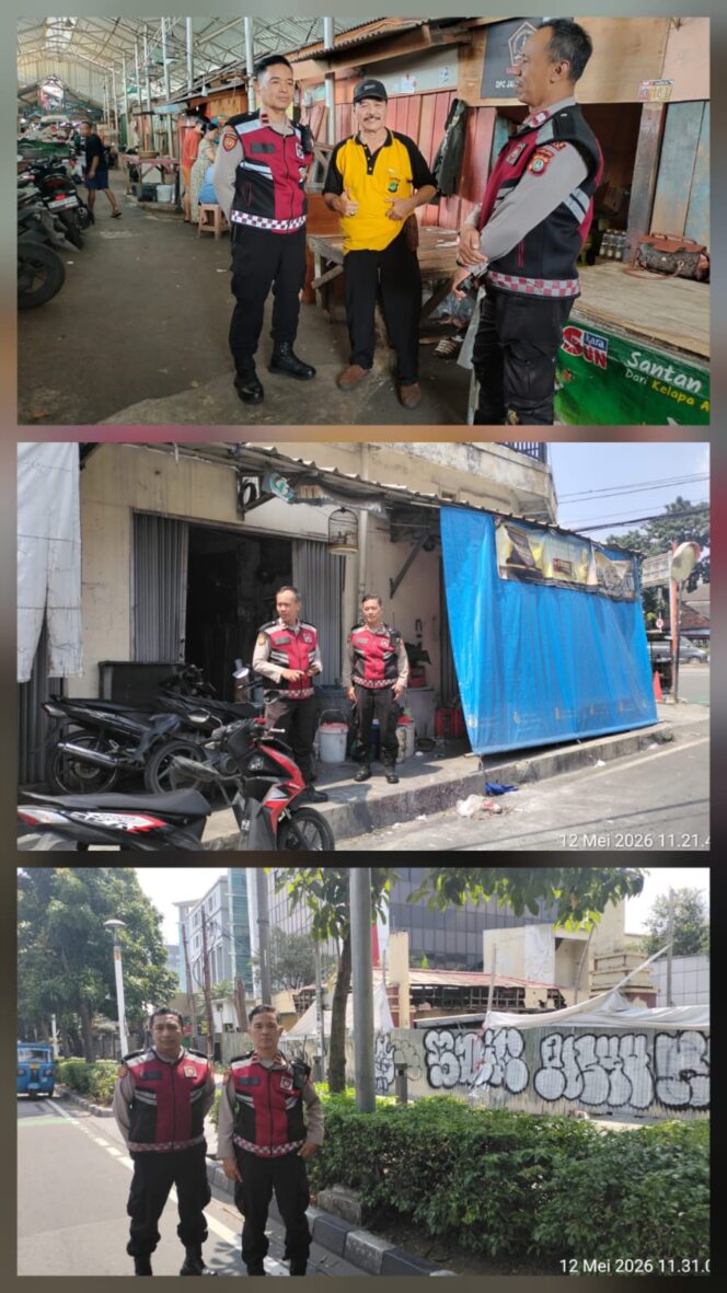 
					Unit Samapta Polsek Senen Sambangi Sejumlah Titik di Jakarta Pusat