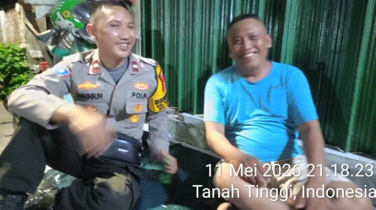 Sinergi Malam untuk Keamanan Wilayah, Polisi dan Tokoh Pemuda Tanah Tinggi Kompak Jaga Kamtibmas
