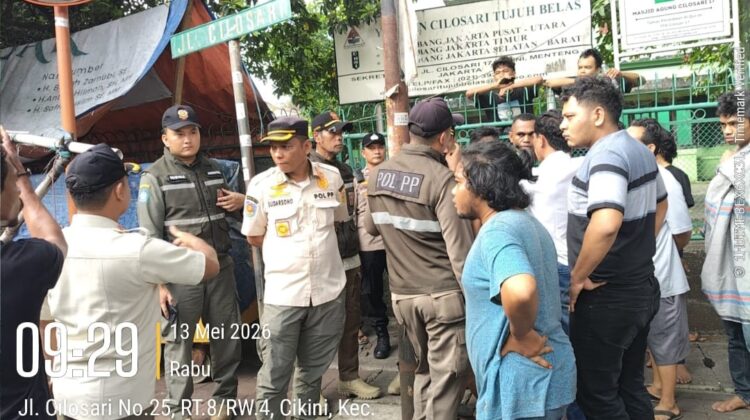Tiga Pilar Menteng Gelar Apel Penertiban, Jalan Cilosari Jadi Sasaran PKL dan Parkir Liar