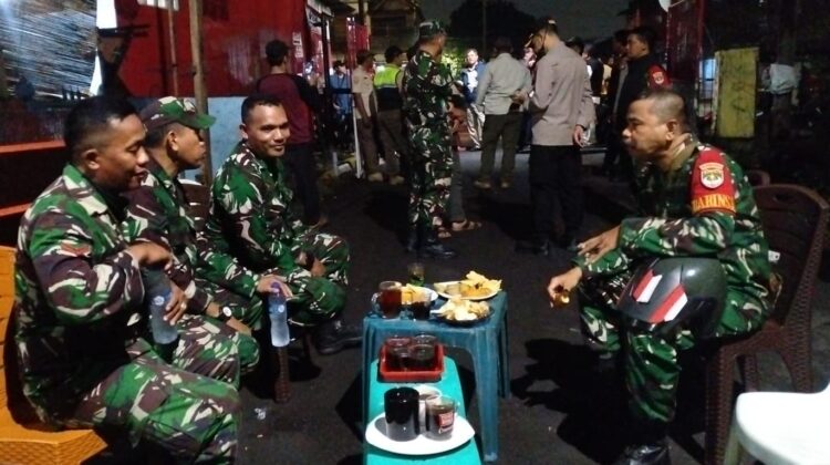 Koramil 01/Jatinegara Gelar Patroli/Siskamling Keliling Ciptakan Wilayah Aman dan Kondusif